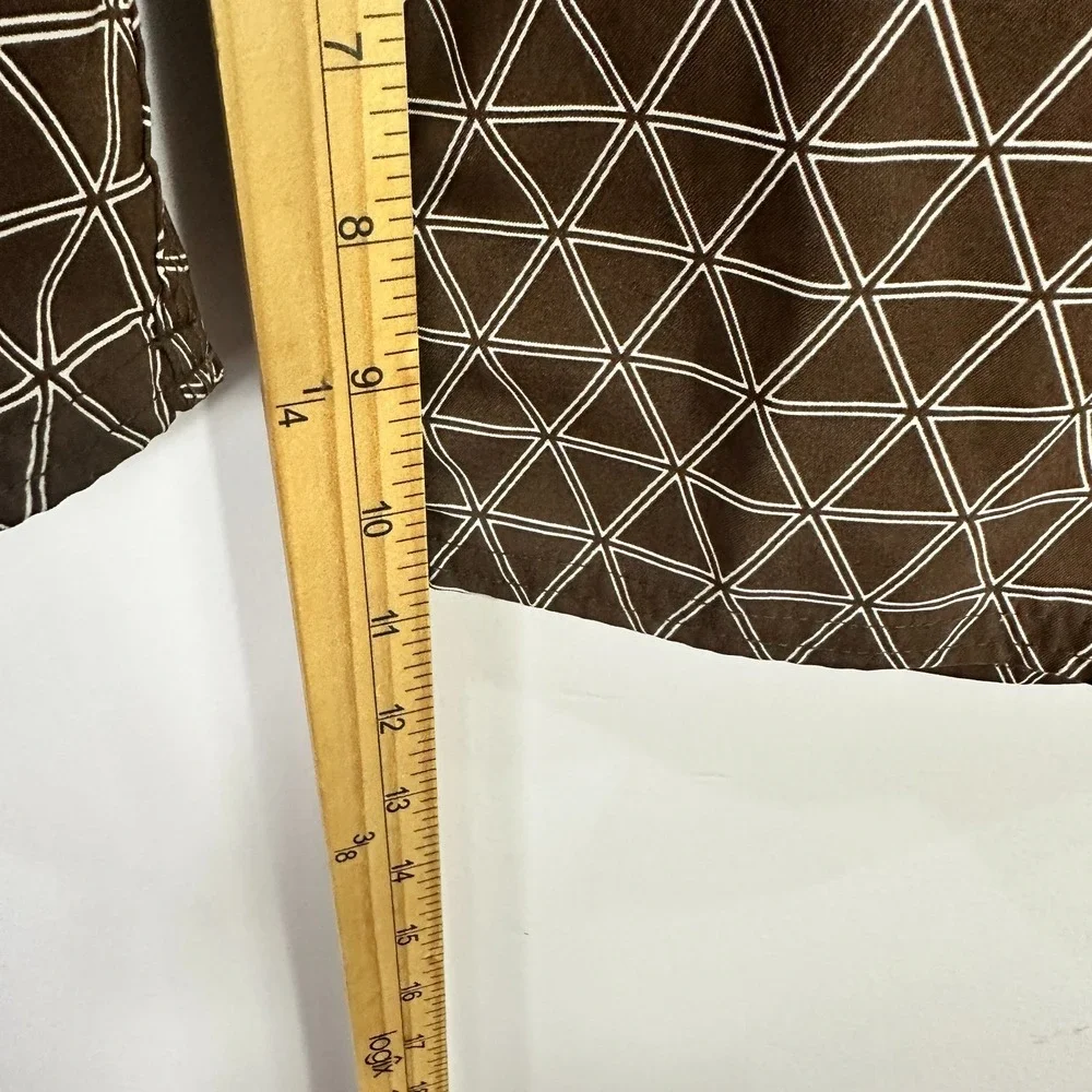 The North Face Board Shorts Men 32‎ Brown Geometric Beach Resort Surf Earthy